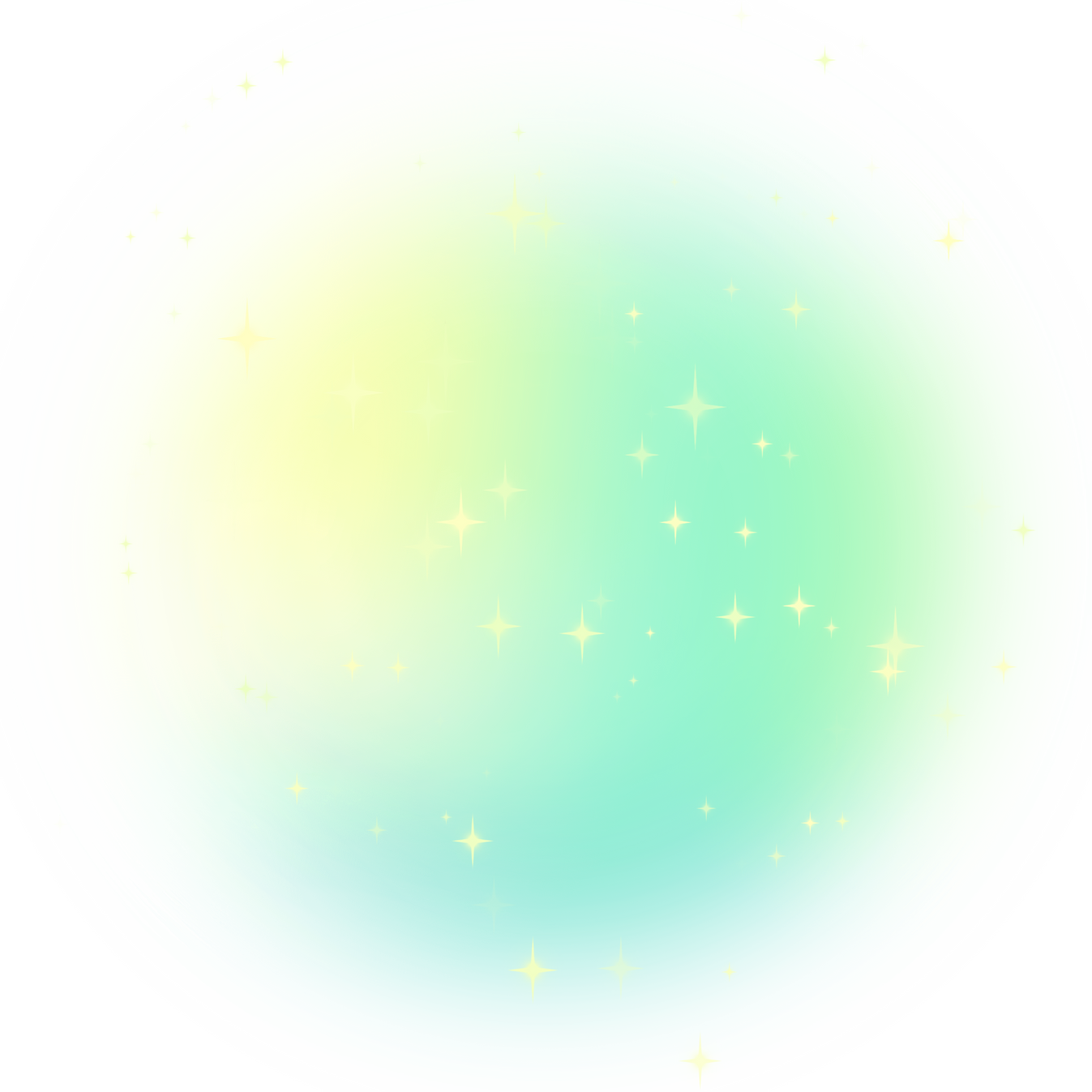 Blurred gradient circle with glitter star