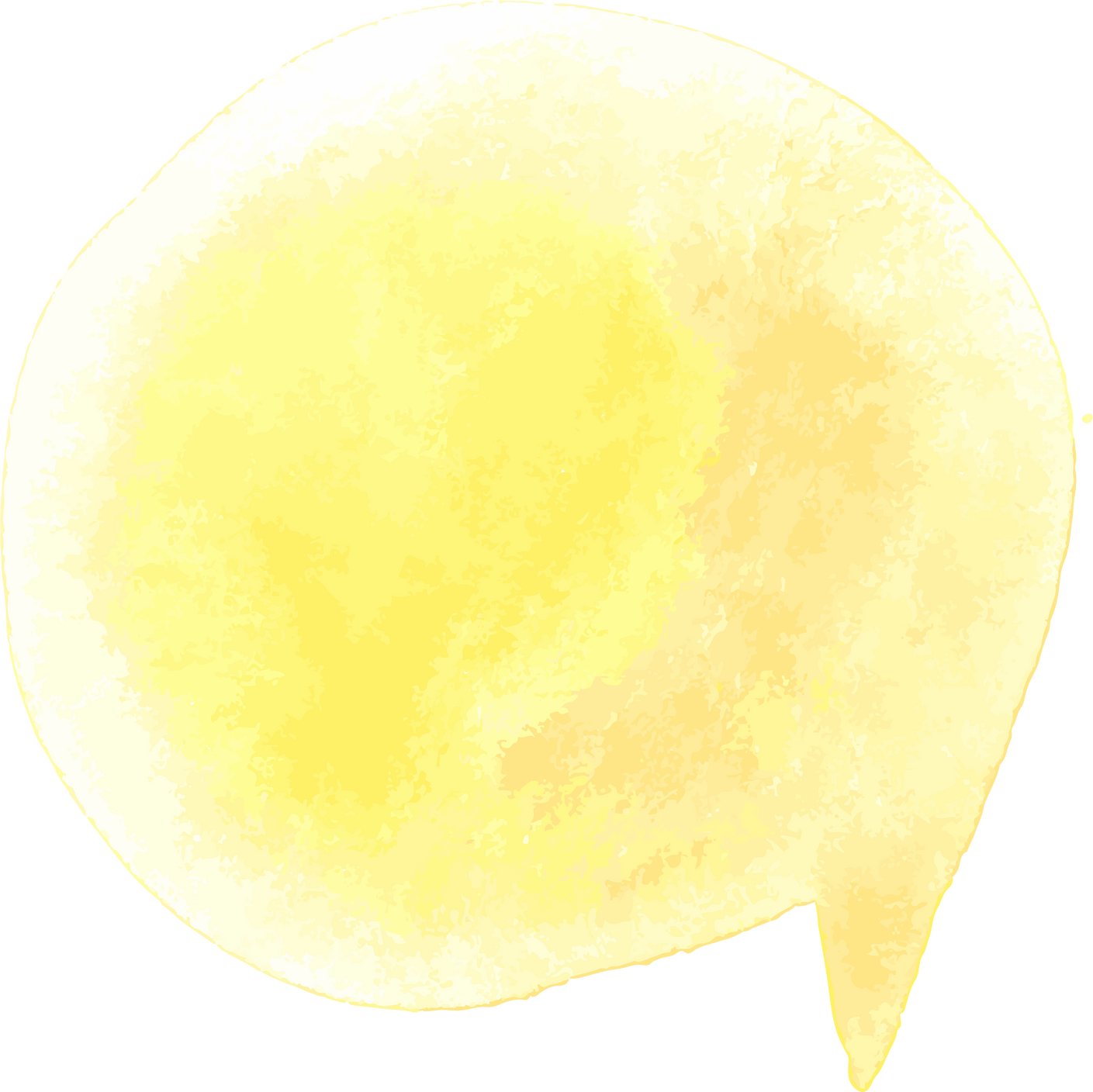 a yellow speech bubble on a white background.  Cartoon used on Rooma Para, children's picture book author, website home page. Self-published author and designer and creator.  