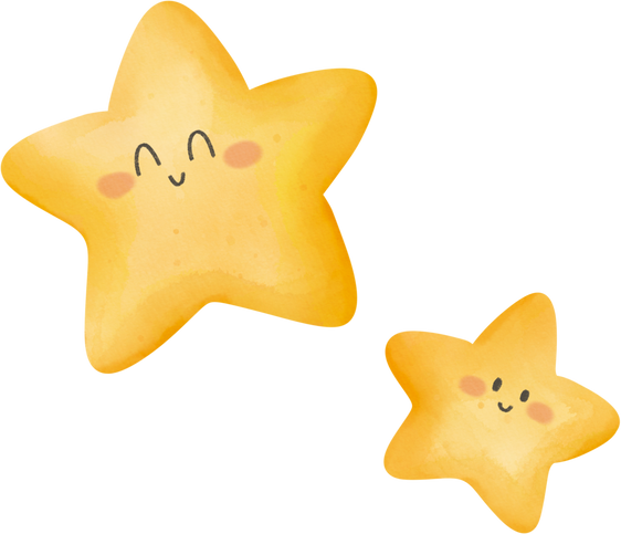 Cute star watercolor